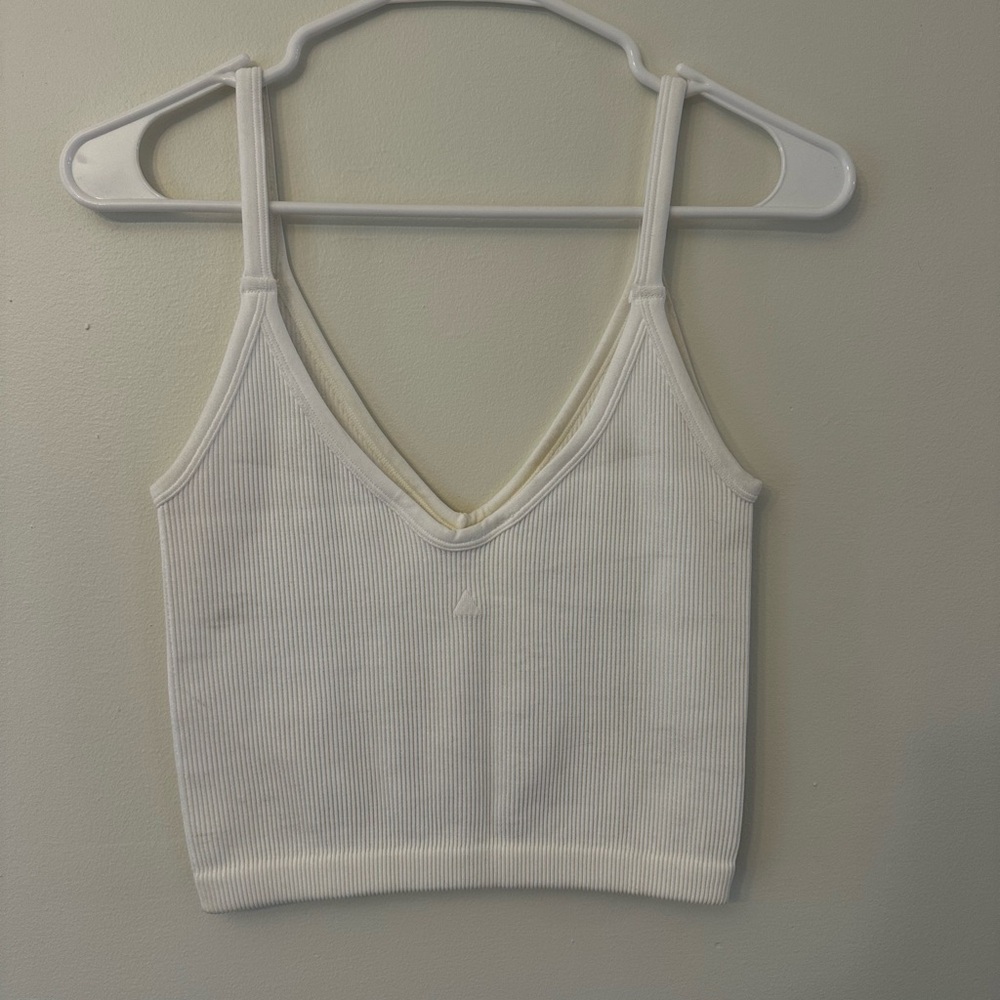 Vitality White Ribbed Tank Top - Picture 3 of 3